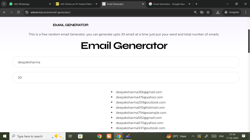 Email Generator